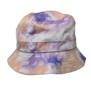 WAYF Bucket Hat Multicolor One Size Lightweight Flat Top Tie Dye Blank